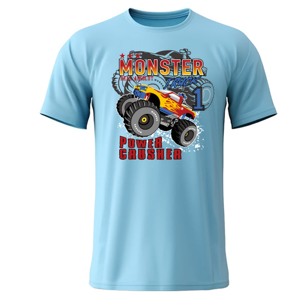 Monster Truck-First Birthday-T-Shirt-1-2 Years