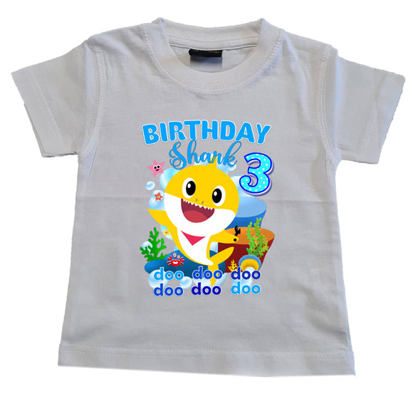 Baby Shark- Boys-Third-Birthday-T-Shirt