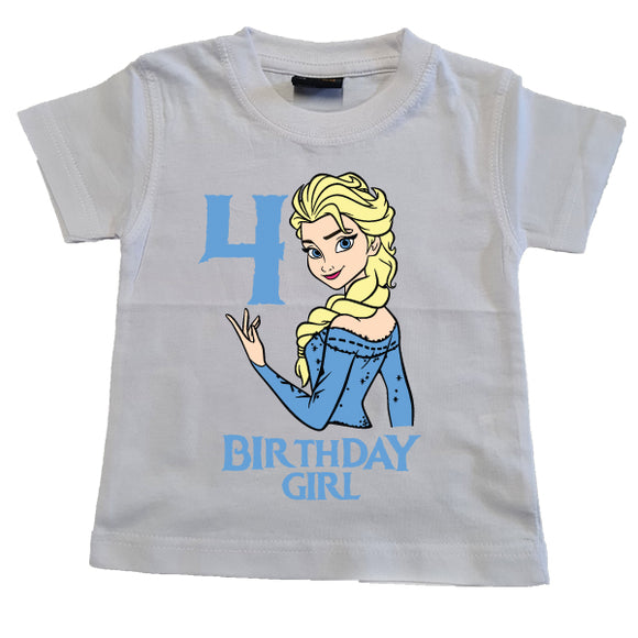 Frozen-Elsa-Birthday T shirt-4 years
