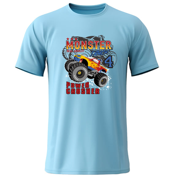 Monster Truck-Fourth Birthday-T-Shirt