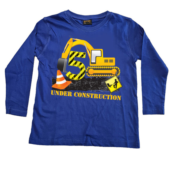 Construction - Fifth Birthday - Backacter - T-Shirt