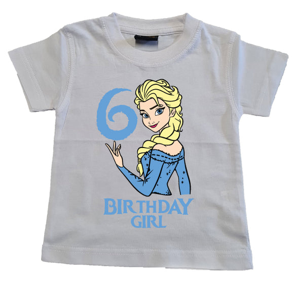 Frozen-Elsa-Birthday T shirt-6 years