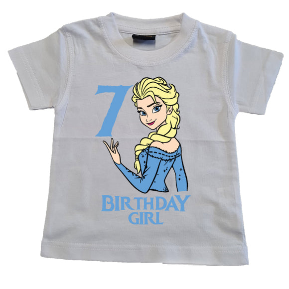 Frozen-Elsa-Birthday T shirt-7 years