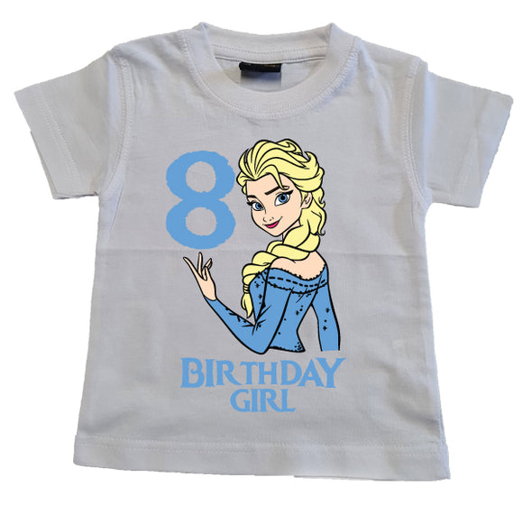 Frozen-Elsa-Birthday T shirt-8 years