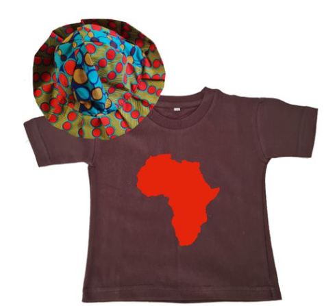 Heritage-T-Shirt- Africa-Map-Hat-Combo-1-2 years