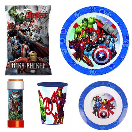 Avengers- 3 Piece -Kids Microwavable Set -Lucky Packet-Bubbles-Gift Set