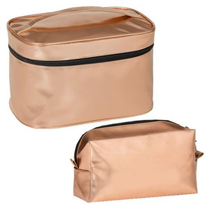 Toiletry Bag-Steffi-Cosmetic Bag-Bella Donna-Rose Gold-2 pack