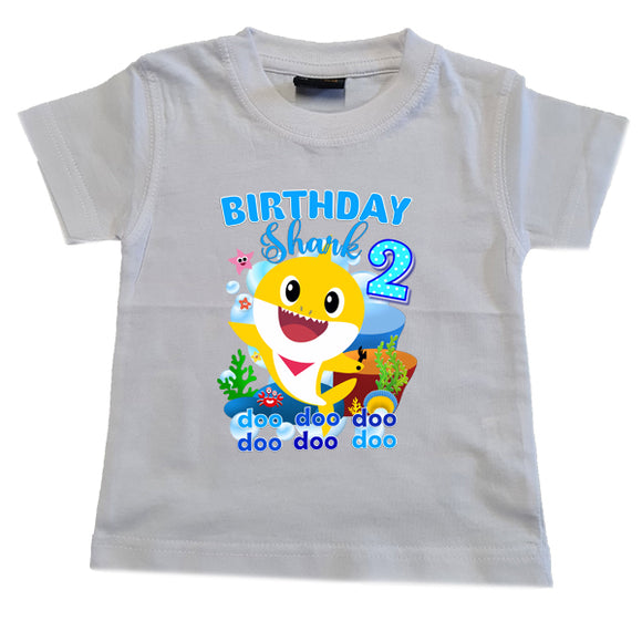 Baby Shark- Boys-Second-Birthday-T-Shirt