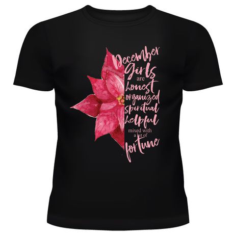 Flower-December Girl-Birthday-T-Shirt-Unisex