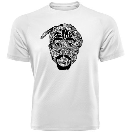 Tupac-Face-T Shirt-Unisex-White