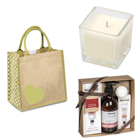 Bath Set -Ryis-Orange and Jasmine-Vanilla Candle-Tote Bag-Gift Set