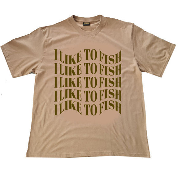 Fishing-I like to Fish-T-Shirt-Unisex-Stone