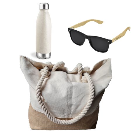 Tote Bag-Kooshty Sunglasses-Wheat Straw Water Bottle-Gift Set