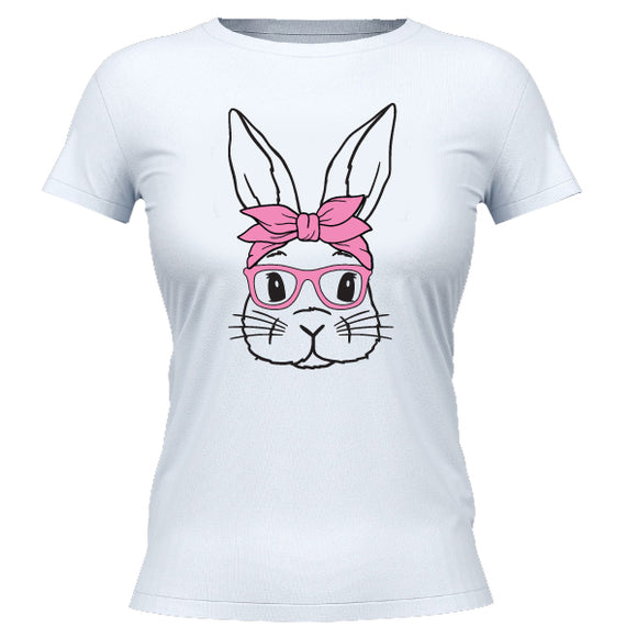 Easter Bunny Ladies White T-Shirt