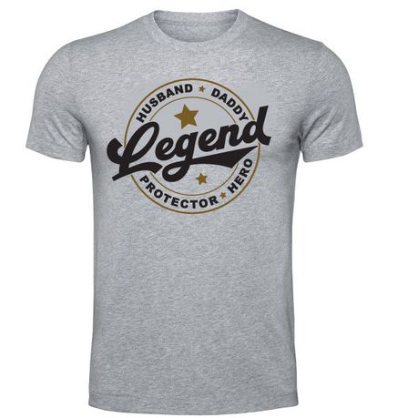 Legend-Father-Dad-Husband-Fathers Day-T-Shirt-Grey