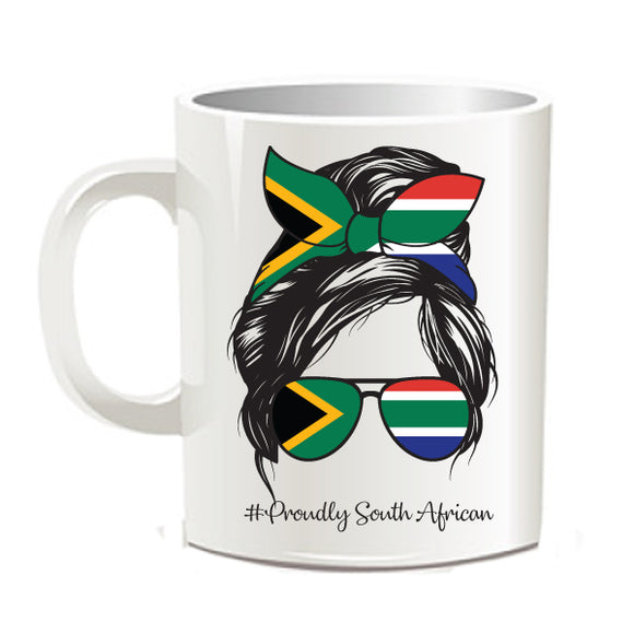Coffee Mug - South African-Messy Bun-Proudly South African
