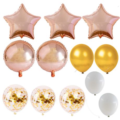 Balloons-Foil-Party-Multi-Colour 12 Pack