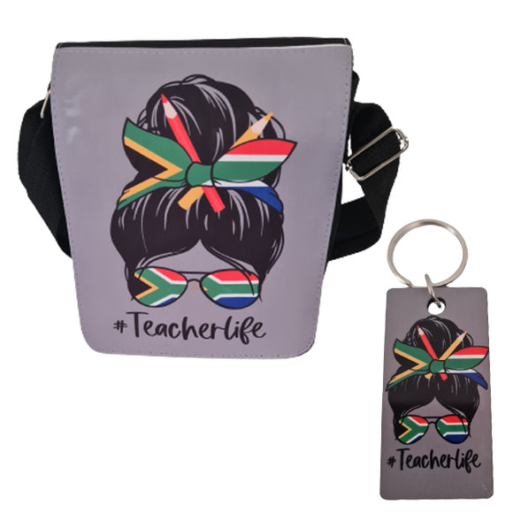 Teacher-Teacher Life-Shoulder Bag-Keyring-Gift Set