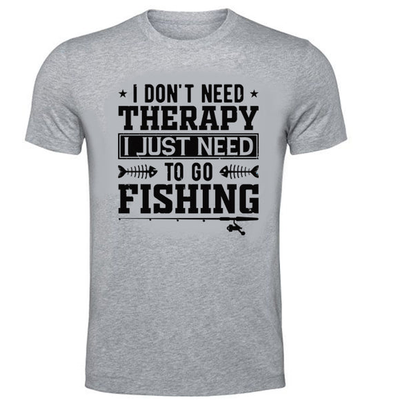 Fishing-Therapy-Unisex-Grey-T-Shirt