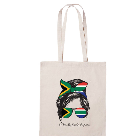 South Africa-South African-Messy Bun-Tote Bag
