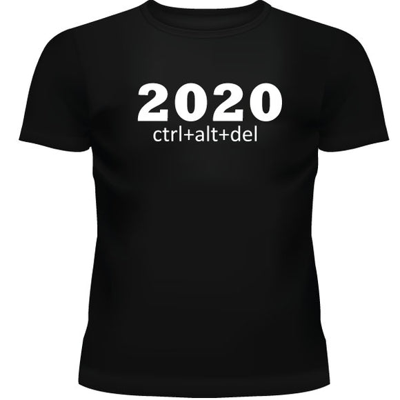 2020-Unisex-Black- T Shirt-Lockdown-ctrl+alt+del