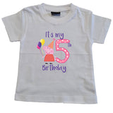 Peppa Pig-Fifth Birthday-Tshirt-Lucky Packet-Combo
