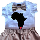 South Africa - Babygrow Bow Tie Slouch Pants Set