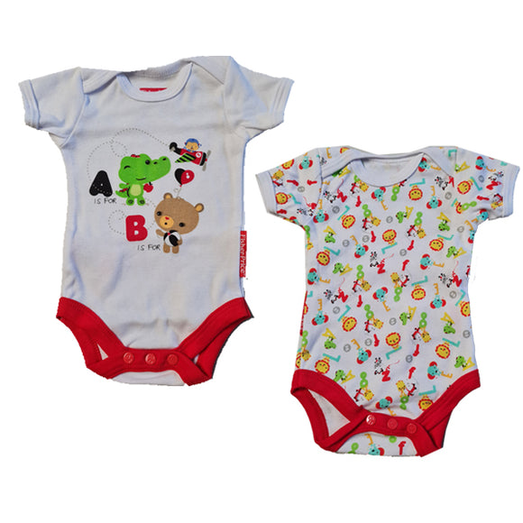 Fisher Price - Printed Body Suits -2 pack