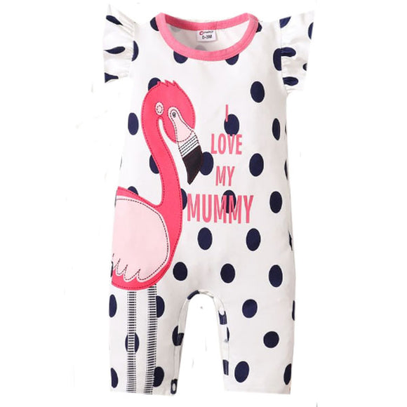 Flamingo-I love my Mummy-Frilled-Jumpsuit