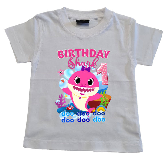 Baby Shark-Girls-First- Birthday-T-Shirt