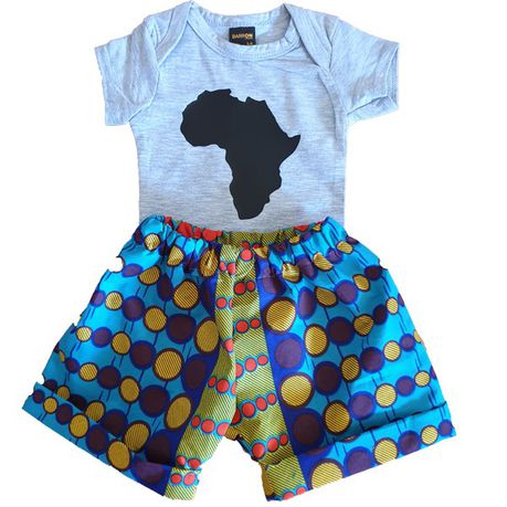 Mama Africa-Wax Print- Short with Babygrow-Unisex