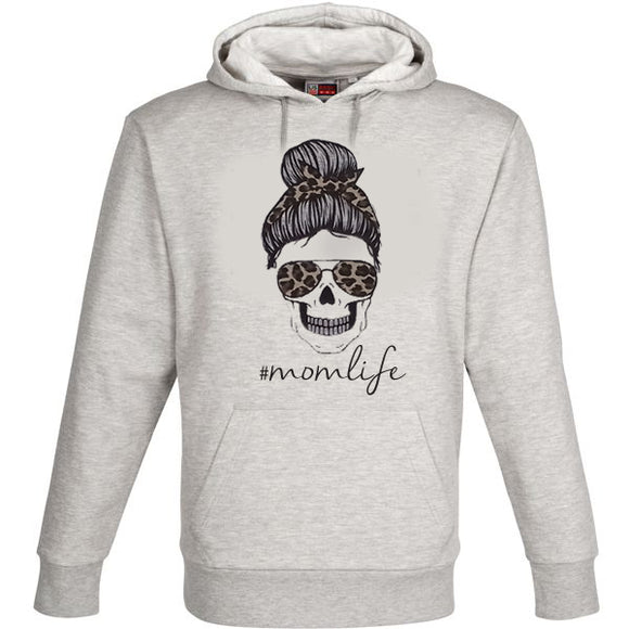 Hoodie-Mom Life-Skull-Leopard Print-Unisex