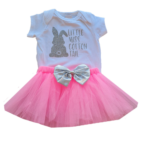 Bunny-Little Miss Cotton Tail-Easter-Babygrow-Tutu Set