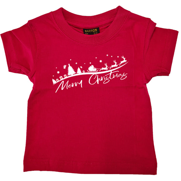 Merry Christmas Kids Red T-Shirt