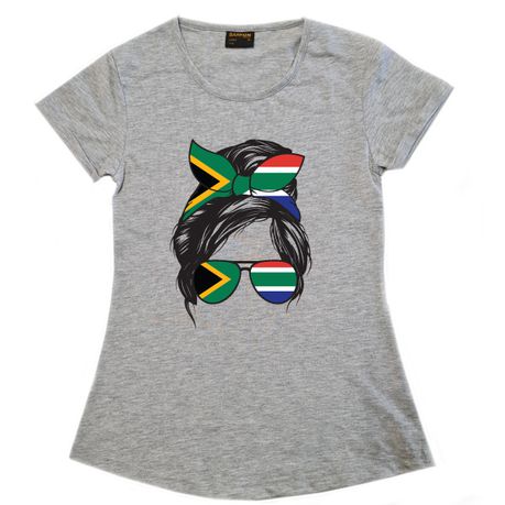 South African Messy Bun - Ladies T-Shirt