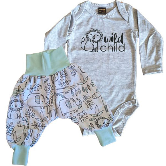 Wild Child-Slouch Pants-Long Sleeve Babygrow